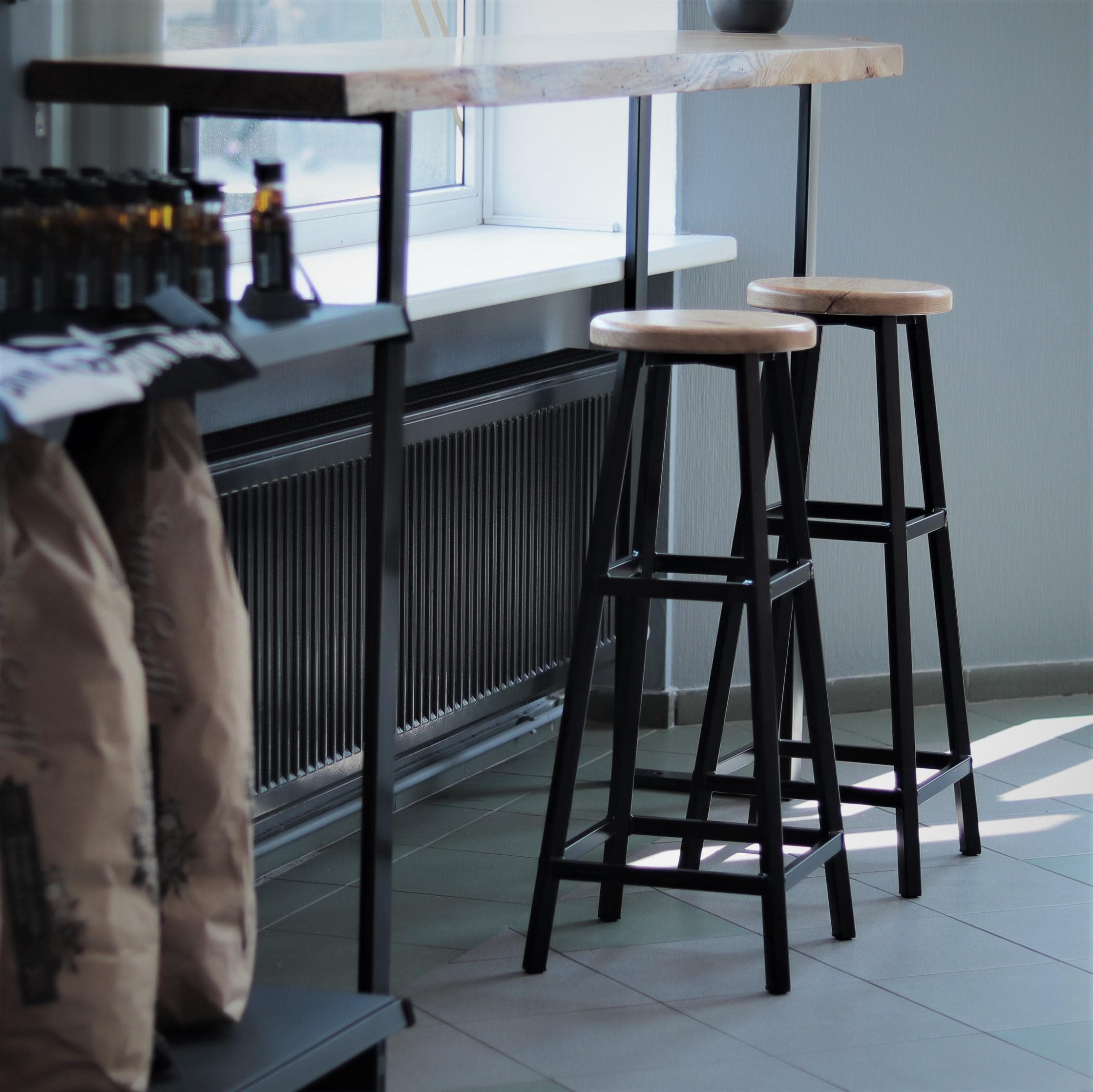 White Metal Stool UK