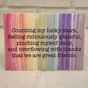 Zähle meine Lucky Stars | Grußkarte für beste Freundin, Frauen die Frauen unterstützen | Worte der Bestätigung und Dankbarkeit