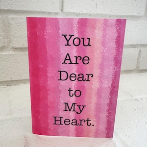 Sei caro al mio cuore / Biglietto di auguri per le persone speciali nella tua vita / Diffondi amore e supporto