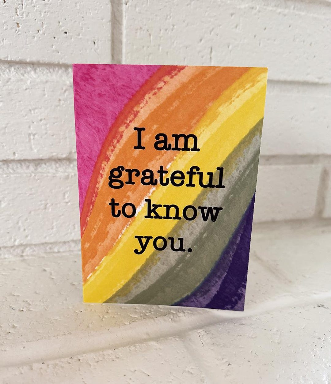 Grateful to Know You Greeting Card: Thoughtful Blank Card - Etsy