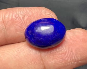 15 Carat Lapis Lazuli Cabochon: Natural Gemstone for Jewelry Making