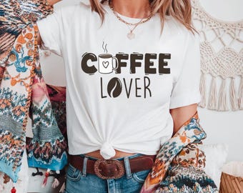 Comfort Colors® Coffee Shirt, Coffee Lover Shirt, Coffee Drinker Shirt, Gift for Coffee Lovers, Shirt for Women, Coffee Shirt for Mom
