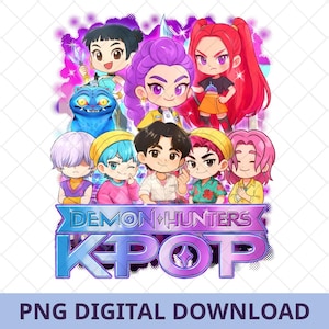 HUNTRIX Kpop Demon Hunters PNG, Kpop Idol Group Shirt design, Mira Png, Rumi Png, Joy Png, cadeau voor Huntrix-fans, directe downloads