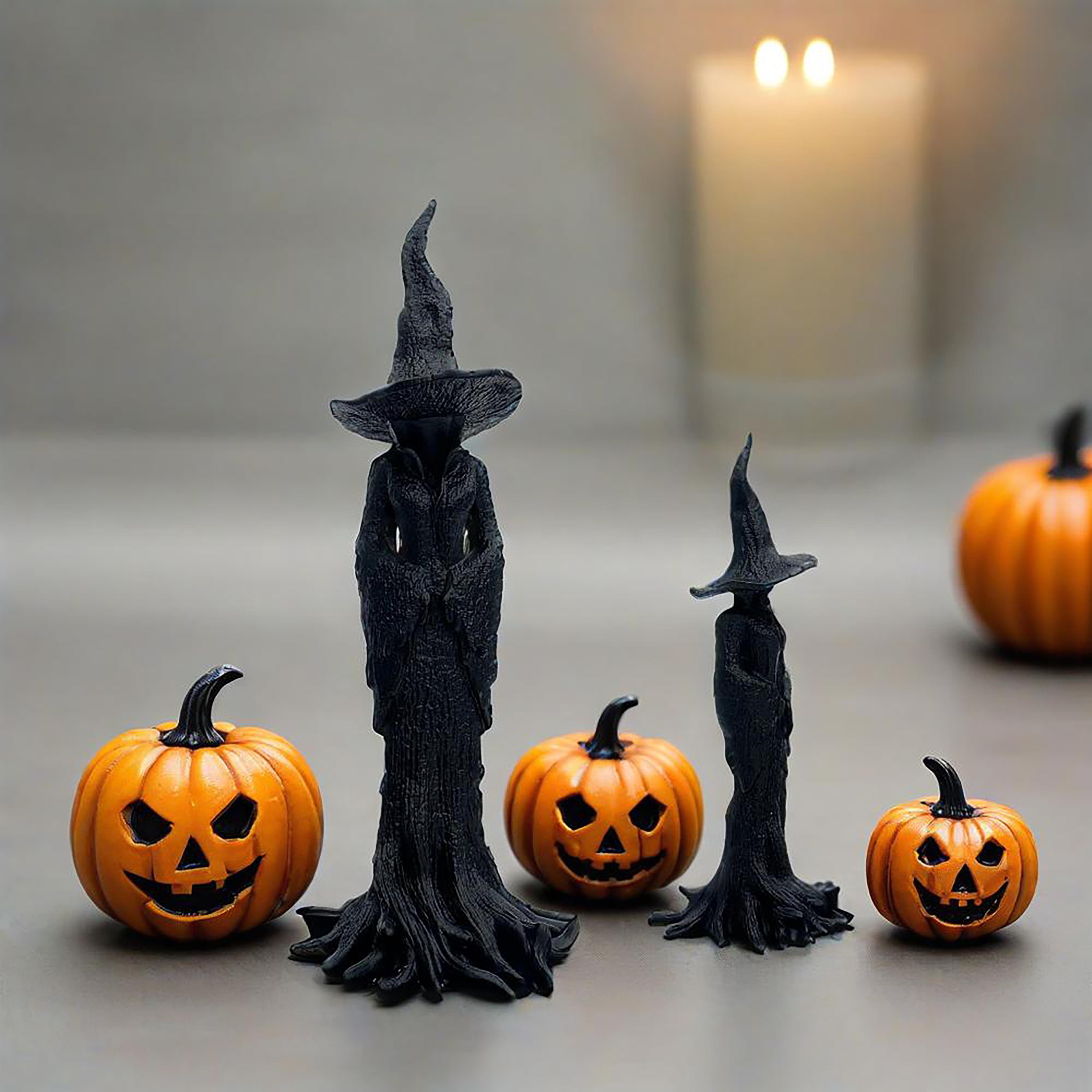 Cracker Barrel Witch Statue | Halloween Black Witch Figurine | Retro Magician Dark Fantasy Decor | Halloween Gift
