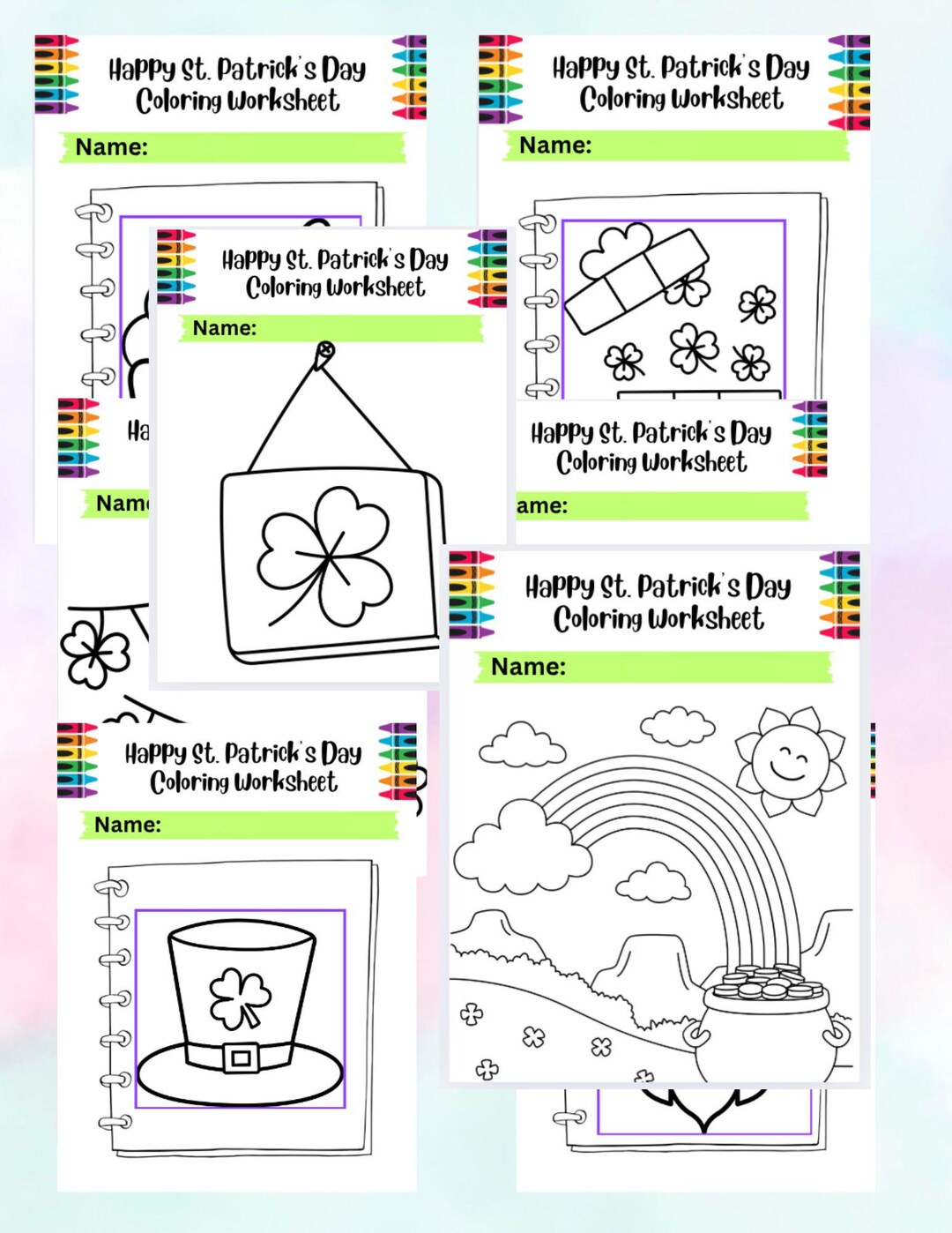 St. Patrick's Day Worksheets - Etsy