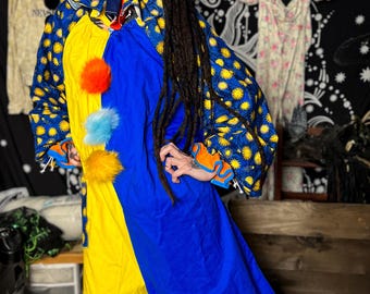 Disfraz de payaso misterioso, ajustable y unisex, estilo payaso.