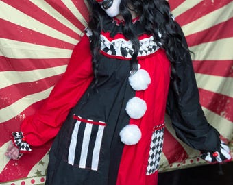 Disfraz de payaso misterioso, traje unisex ajustable estilo payaso