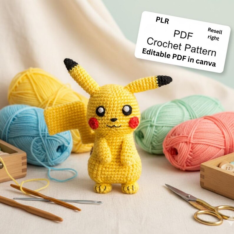 Pikachu Patterns Crochet PDF Pattern, Pikachu Crochet Pattern, Amigurumi Tutorial PDF ...