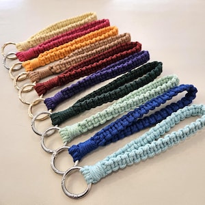Porte-clés bracelet en macramé - Porte-clés fait main