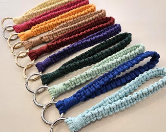 Macrame Wristlet Keychain – Handmade Keychain Accessory