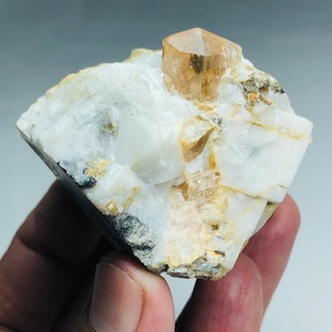Complete Topaz Crystal on Matrix - Orange Katlang Topaz on Matrix - Nicely Terminated