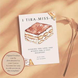 Obtenez bien bientôt modèle, carte vous manquez, modèle téléchargeable et modifiable, modèle de carte, modèle de carte tiramisu, carte numérique tiramisu