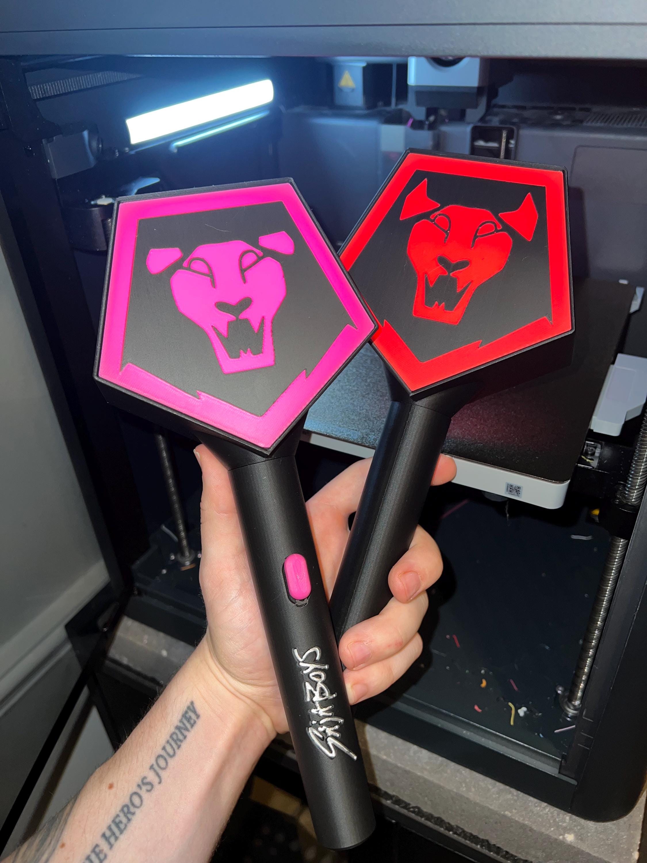 Demon Boy Band LED Lightstick – 3D Printed Fan Art | K-pop