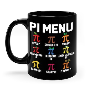Menu Pi Dia Pi 3,14 Professor de matemática Símbolo Pi Engraçado Trocadilho com Torta Caneca de Café para Homens e Mulheres