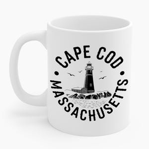Cape Cod Massachusetts Throwback Lght House Coffee Mug For Men Women