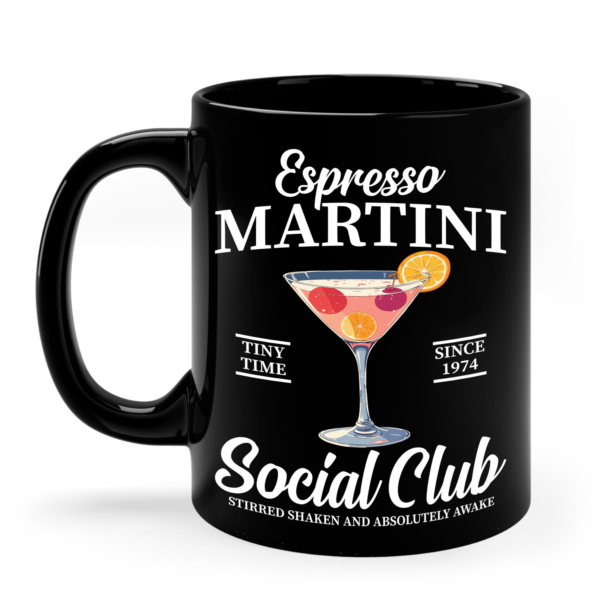 Funny Espresso Martini Social Club Party Cute Cocktail Coffee Mug For Women Men