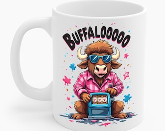 Funny Buffalo Slot Machine Casino Art Casino Lovers Costume Coffee Mug