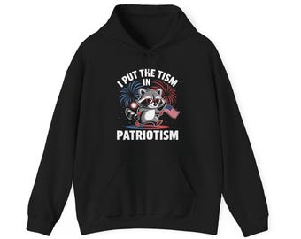 Sudadera con capucha deportiva de águila divertida "Puse el Tismo en el Patriotismo" para hombres y mujeres