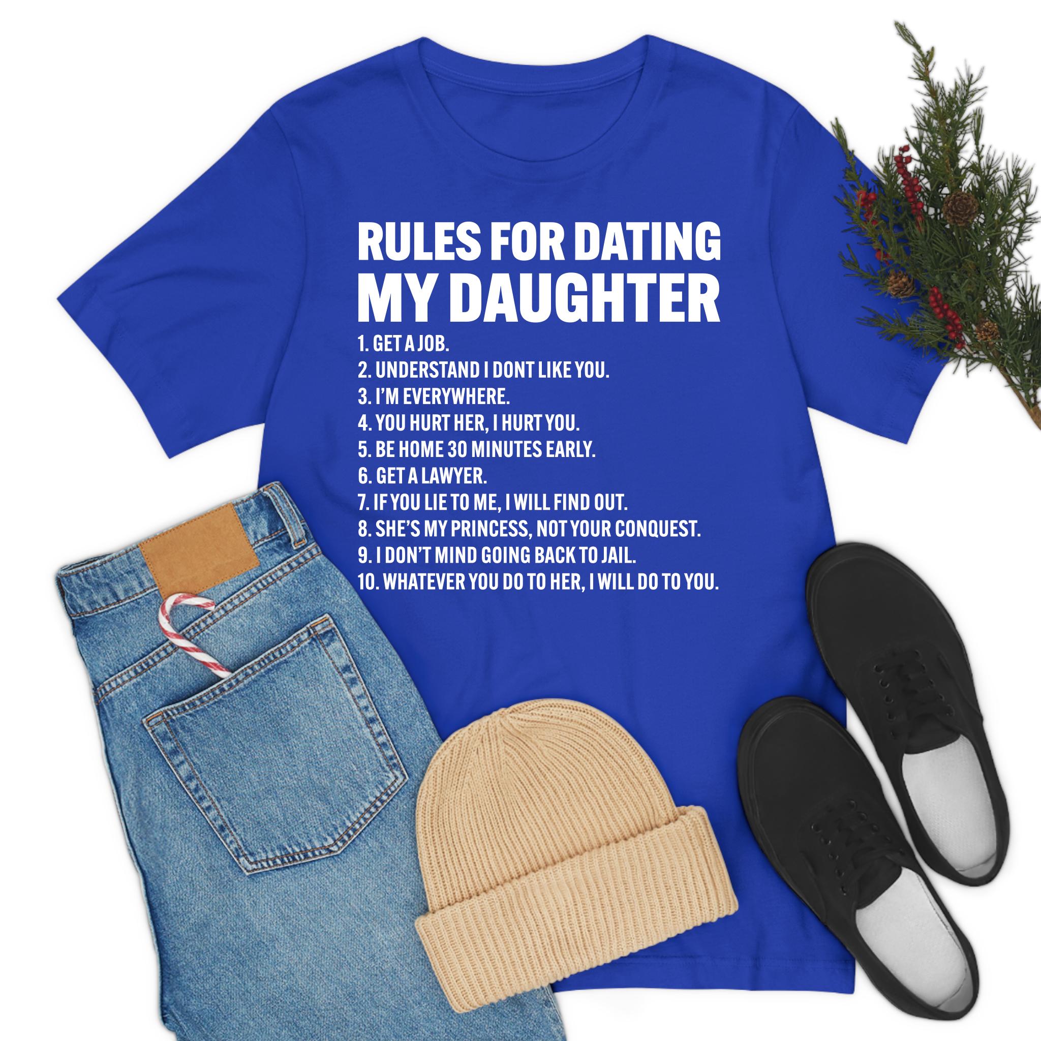 Kerner BeWild Brand® - Top Ten Rules for Dating My Daughter Mens T-Shirt