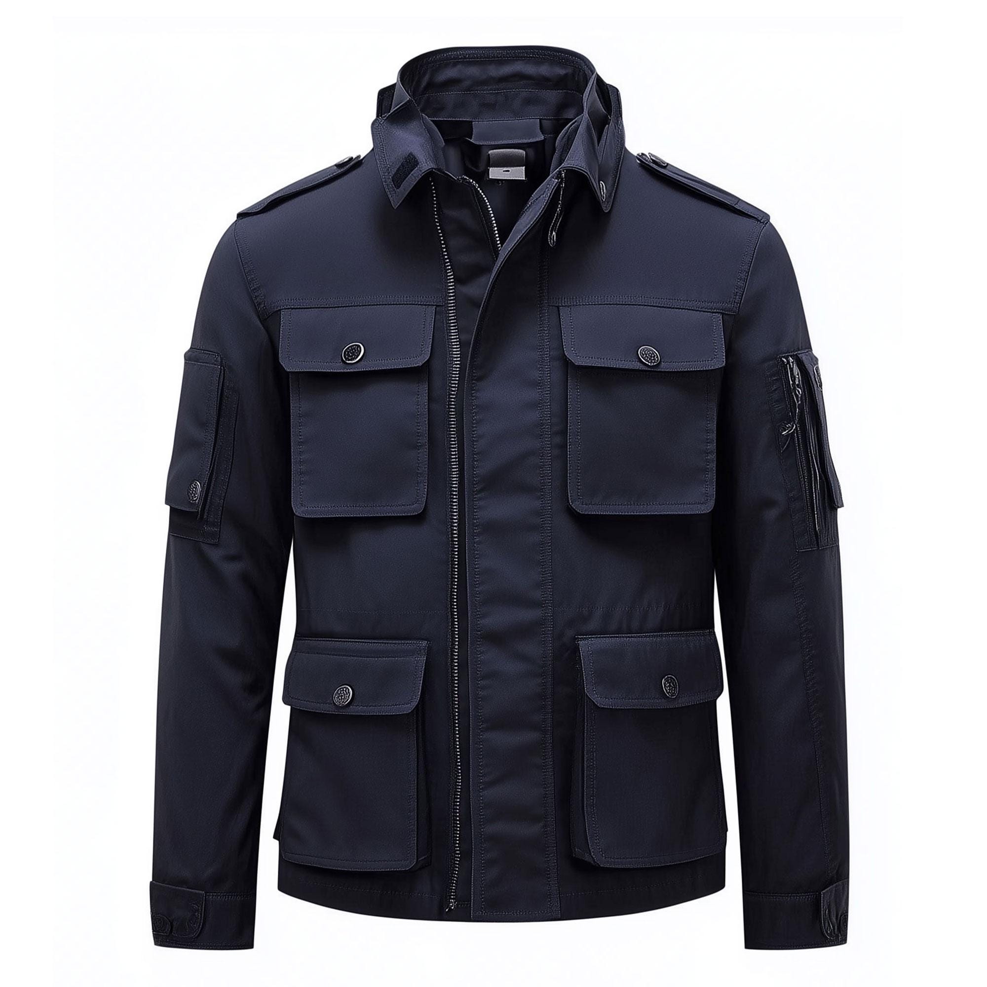 Mens Classic M-65 Field Jackets Deep Navy Hip-length Large