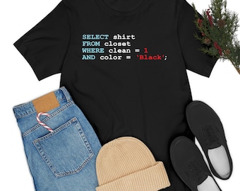 T-shirt drôle de codage de base de données de geek de requête SQL de programmeur pour les hommes et les femmes