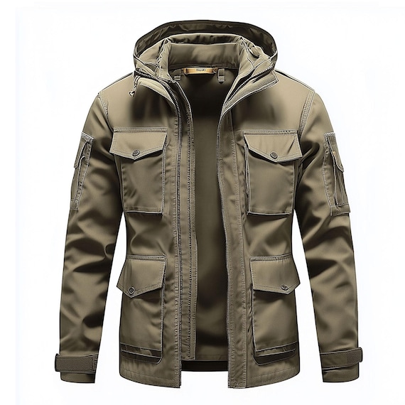 Mens Classic M-65 Field Jackets Military Hip-length Large Exterior