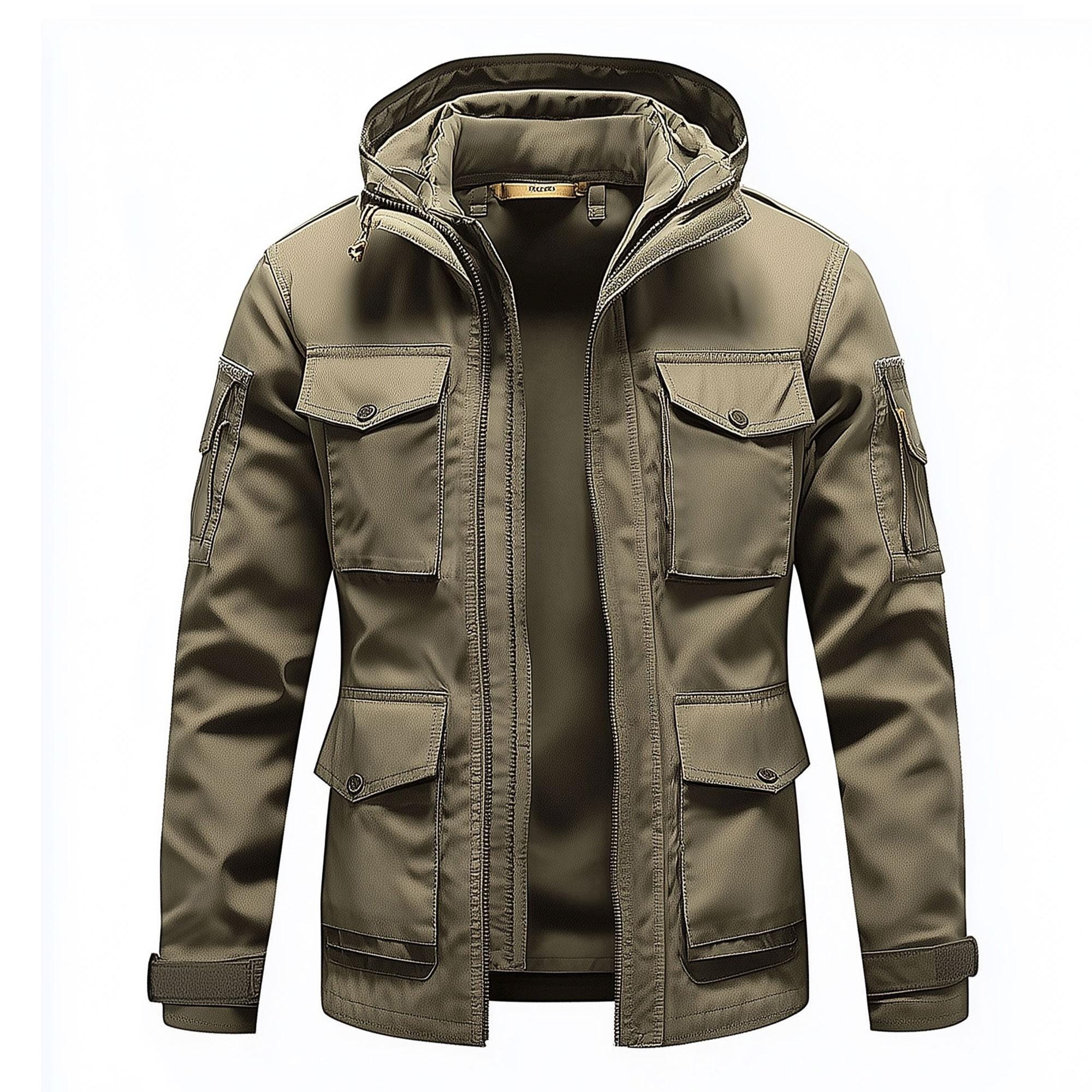 Mens Classic M-65 Field Jackets Military Hip-length Large Exterior