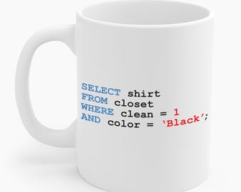 Lustige Programmierer Sql-Abfrage-Geek-DB-Coding-Kaffeetasse für Männer Frauen