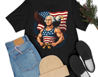 Camiseta divertida del 4 de julio con el patriotismo de George Washington, EE. UU., para hombres y mujeres