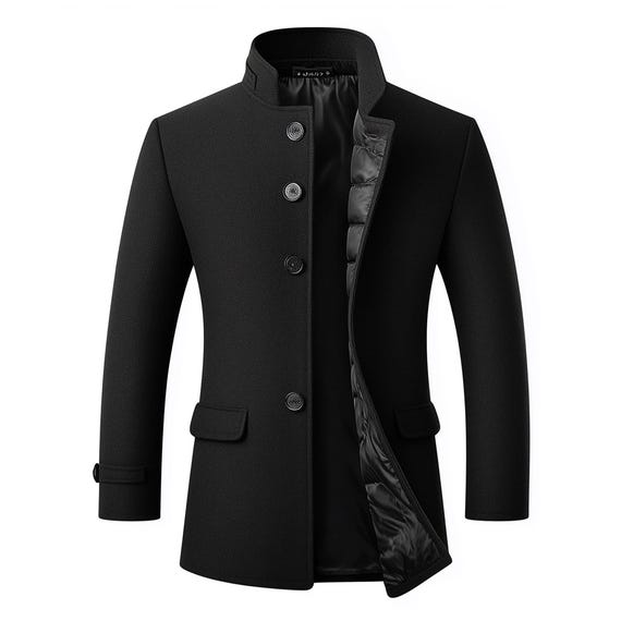 Wollmantel LÃ¤nge Jacke Herren Winter Herren Wollmantel Trenchcoat