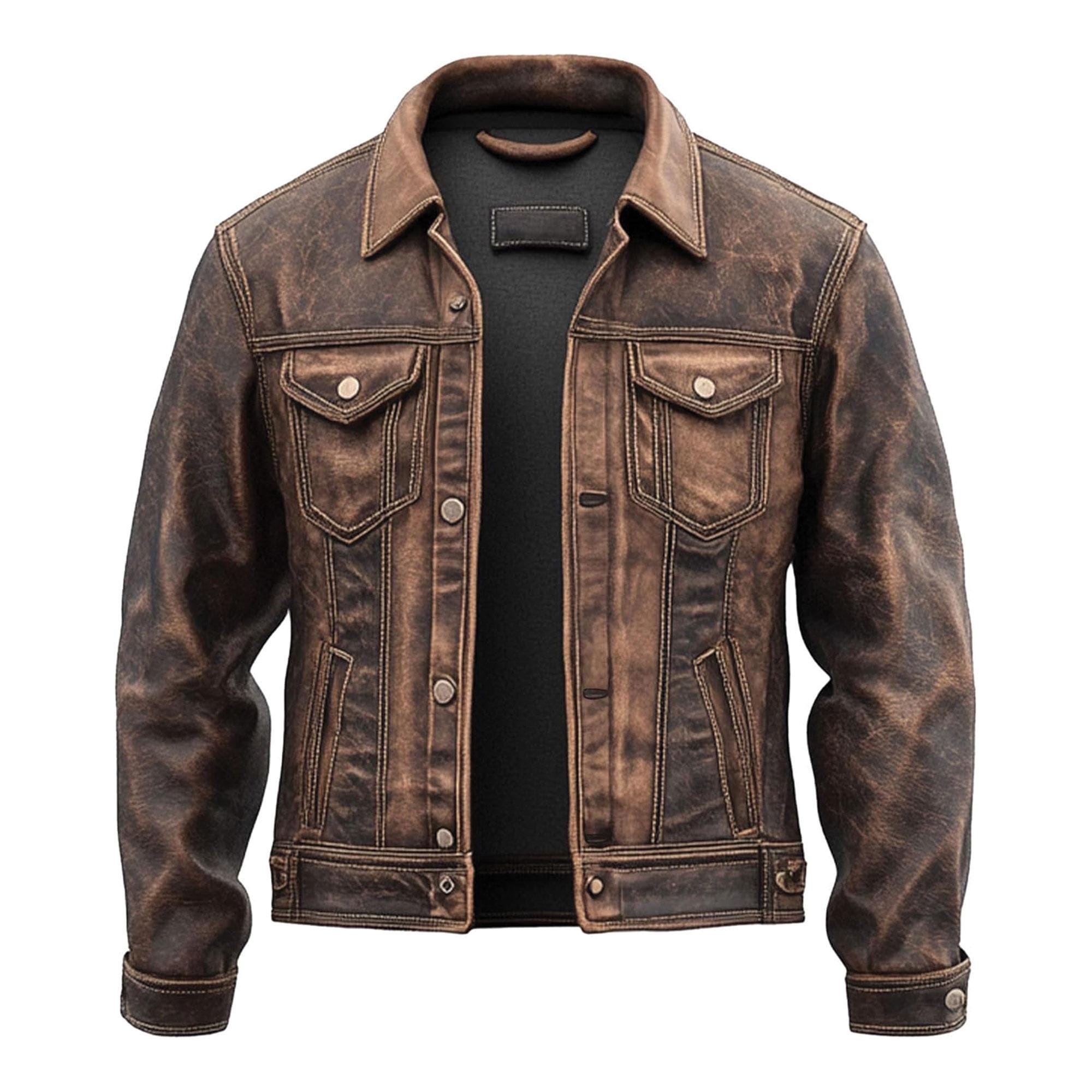 【Levi's】TYPE II TRUCKER LEATHER JACKET Buy Levi's Men's Tall Faux Leather Trucker Jacket with Detachable