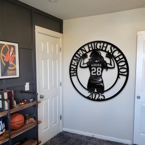 Customizable Football Girl Sign, American Football Player Gift, High School Senior Night Gift, Football Senior Gift, Football Girl Gifts