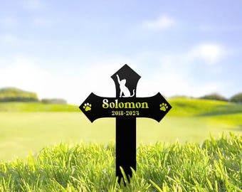 Custom Cat Memorial Stake, Cat Grave Marker, Cat Breed Metal Sign, Pet Memorial Gift, Cat Memorial Plaque, Pet Loss Gift, Remembrance Stake