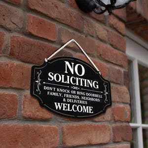 No Soliciting Yard Sign, Metal House Sign, No Soliciting Sign for Home Decor, Funny Metal Yard Stake, Outdoor Decoration, Housewarming Gifts