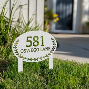 Personalized Modern House Address Number Sign, Custom House Number Garden Stake, New Homeowner Gift, Address Yard Stake, Address Number Gift