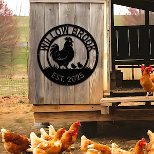 Custom Chicken Metal Sign, Custom Hen House Sign, Chicken Coop Sign, Our Little Coop Sign, Farm Metal Sign, Chicken Farm, Gift For Farmer