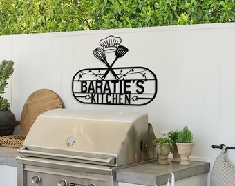 Custom Kitchen Metal Wall Art, Personalized Metal Signs, Kitchen Wall Decor, Kitchen Sign, Housewarming gift, Gift For Mom, Mothers Day Gift