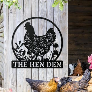 Custom Chicken Coop Sign, Hen House Sign, Chicken Coop Sign, Our Little Coop Sign, Metal Hen and Chicks Sign, Farm Metal Sign, Chicken Farm