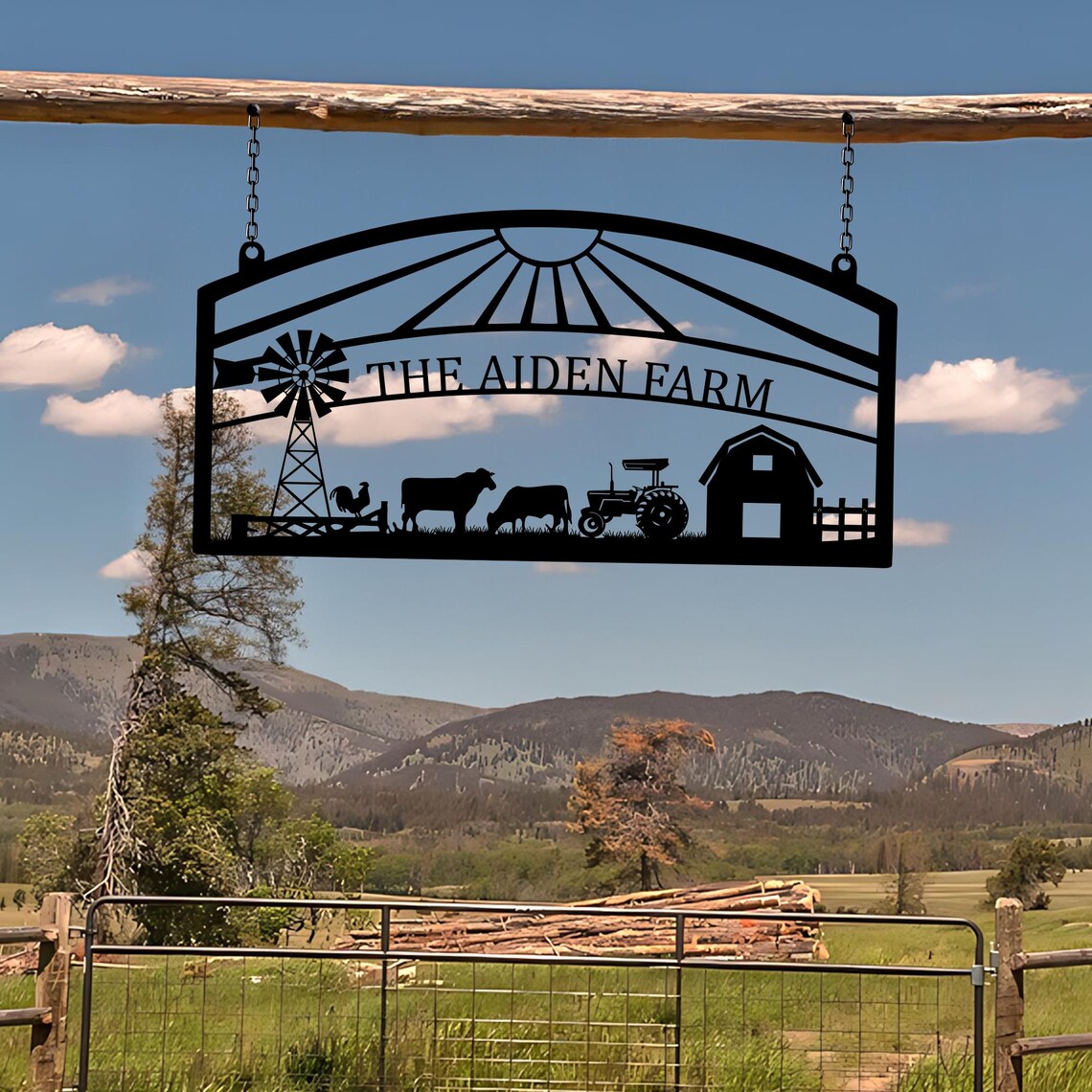 Personalized Farmhouse Sign,metal Farm Sign,custom Metal Farm Name Sign ...