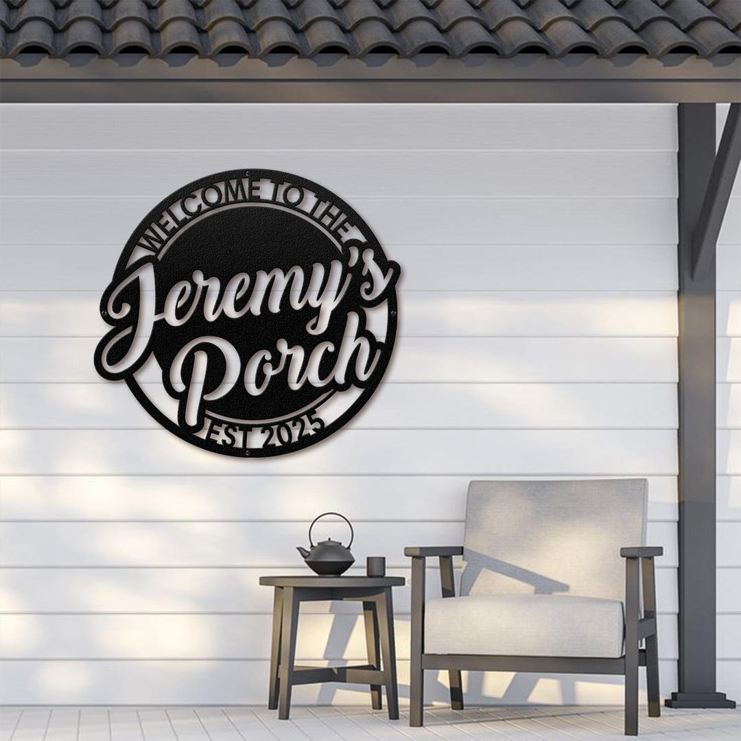 Personalized Patio Sign, Anniversary Gift, Outdoor Wall Art Decor ...
