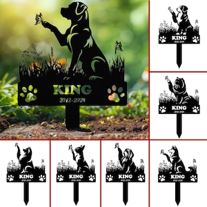 Custom Dog Memorial Stake, Dog Grave Marker, Every Dog Breed Metal Stake, Personalized Dog Garden Sign, Pet Loss Gift, Garden Decor Metal