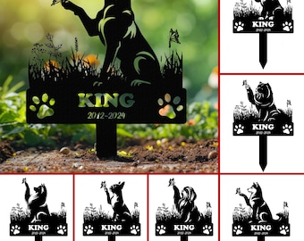 Custom Dog Memorial Stake, Dog Grave Marker, Every Dog Breed Metal Stake, Personalized Dog Garden Sign, Pet Loss Gift, Garden Decor Metal