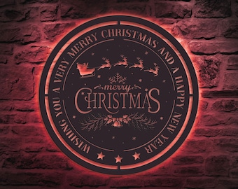 Christmas Metal Wall Art, Holiday Decor, Merry Christmas Sign, Metal Wall Art, Outdoor Christmas Decor, Gifts For Christmas, Holiday Gift