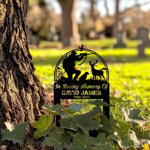 Custom Hunting Memorial Stake, Memorial Stake, Cemetery Stake, Grave Marker, In Memorial Of Gift, Hunter Loss, Dad lost, Remembrance Stake