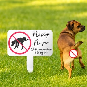 Bitte halten Sie Hunde vom Rasen ab, Schild, Lustig, Kein Poop, kein Pinkeln, Hund, Hofschild, Hund Pinkeln, Warnung, Metalleinsatz, Garteneinsatz, Haustier-Abschreckungsschild für den Außenbereich