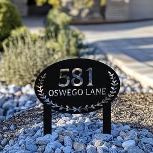 Personalized Modern House Address Number Sign, Custom House Number Garden Stake, New Homeowner Gift, Address Yard Stake, Address Number Gift