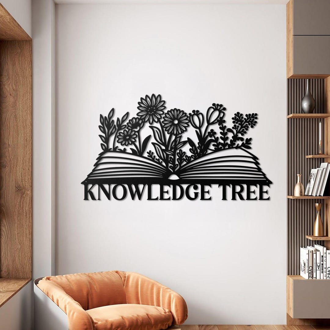 Custom Library Metal Sign, Floral Bookshop Sign, Book Club, Bookshelf ...