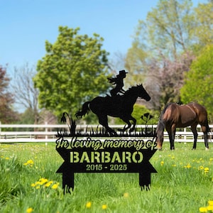 Personalized Horse Memorial Stake Sign, Custom Pet Grave Markers Sign, Horse Sign With Stake, Pet Loss Gift, Sympathy Sign,Remembrance Stake