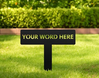 Personalized Yard Sign, Metal House Sign, Modern Steel Sign, Property Signage, Custom Yard Sign, Metal House Sign, Custom Text Metal Stake
