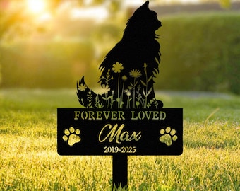 Custom Cat Memorial Stake, Cat Grave Marker, Cat Breed Metal Sign, Pet Memorial Gift, Cat Memorial Plaque, Pet Loss Gift, Remembrance Stake